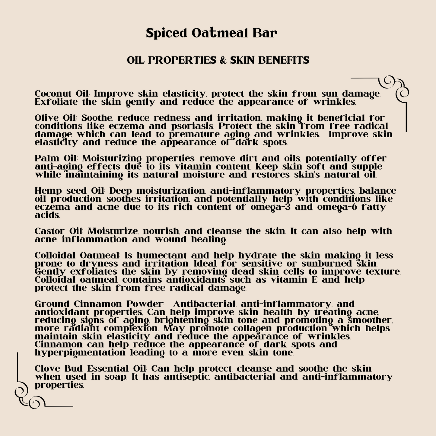 Spiced Oatmeal Bar