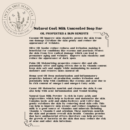 Natural Goat Milk Unscented Soap Bar