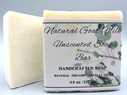 Natural Goat Milk Unscented Soap Bar