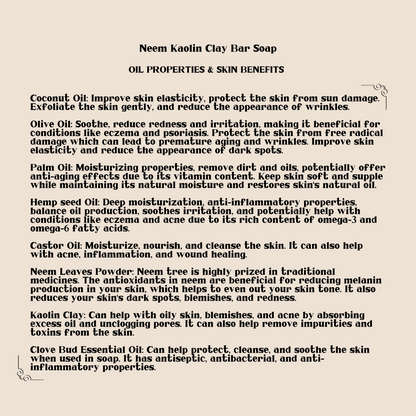 Neem Kaolin Clay Bar Soap