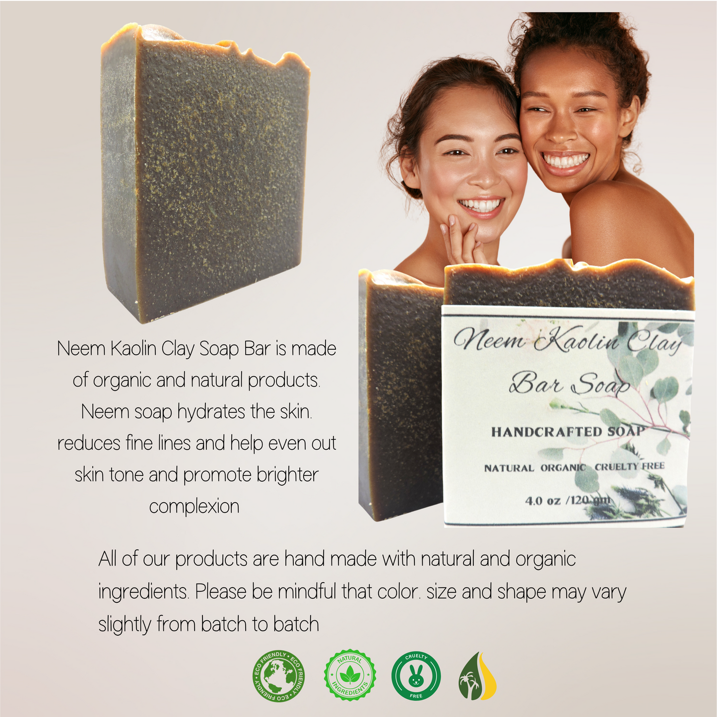 Neem Kaolin Clay Bar Soap